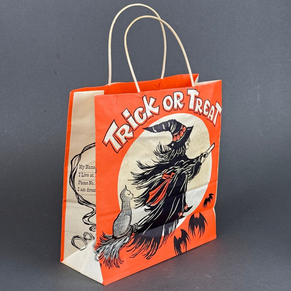 Duro Vintage Halloween Trick or Treat Bag Aeronautical Witch TT 100-F